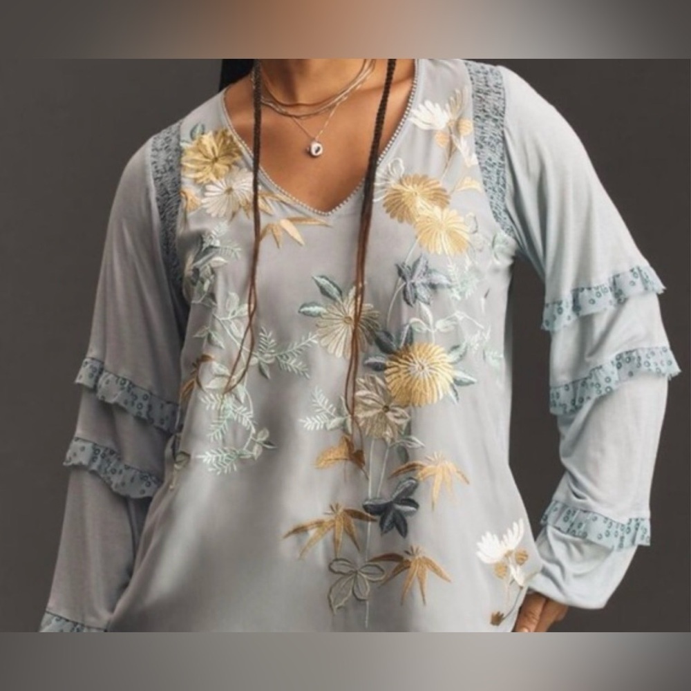 Tiny Frances Long-Sleeve Ruffled Top from anthropology